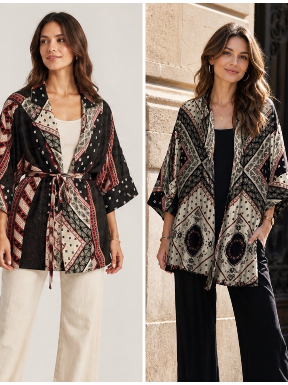 Farm Rio Reversible Boho Kimono/jacket Size M